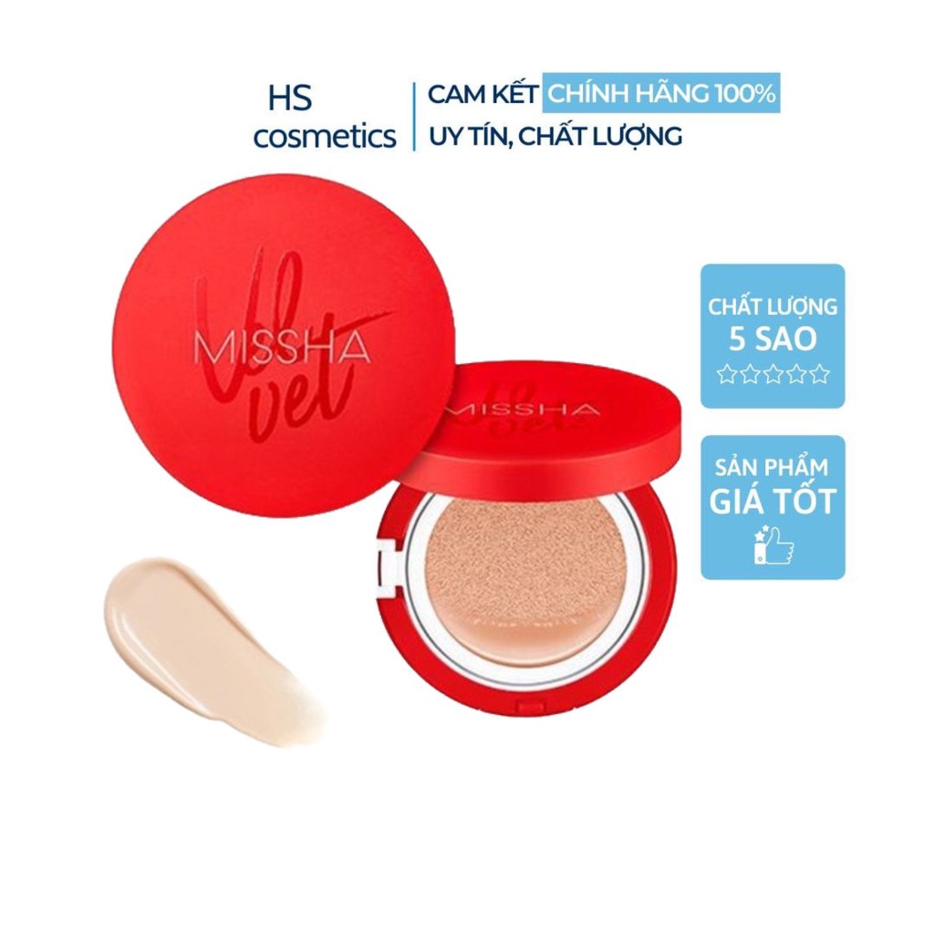 Phấn Nước Missha Velvet Finish Cushion SPF50+ PA+++ Độ Che Phủ Hoàn Hảo (hscosmetics) | BigBuy360 - bigbuy360.vn