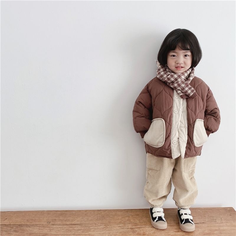 MNGRL Quần Jogger Vải Nhung Thời Trang Thoải Mái Hàn Quốc Dành Cho Trẻ Em