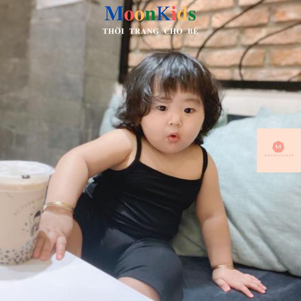 Bộ MinKy Mom Hai Dây 💖Siêu Rẻ💖 vải thun lạnh cotton 100% Cho Bé Gái Từ 7-22kg