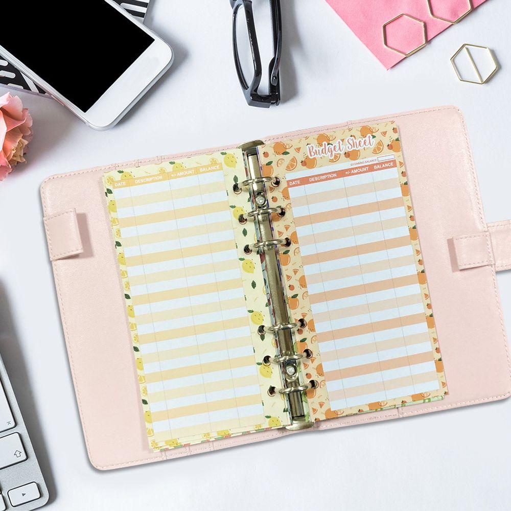 PEWANY Sổ Tay 6 Lỗ Họa Tiết Trái Cây Có Đèn Led