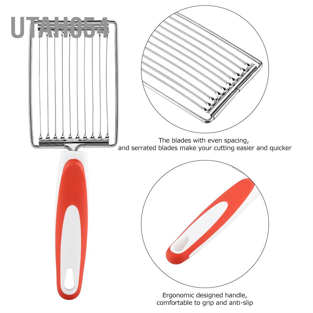 [Hàng Sẵn] Stainless Steel Luncheon Meat Cutter Ham Fruit Tomato Cheese Kitchen Soft Food Cutting Tool【Utah054】