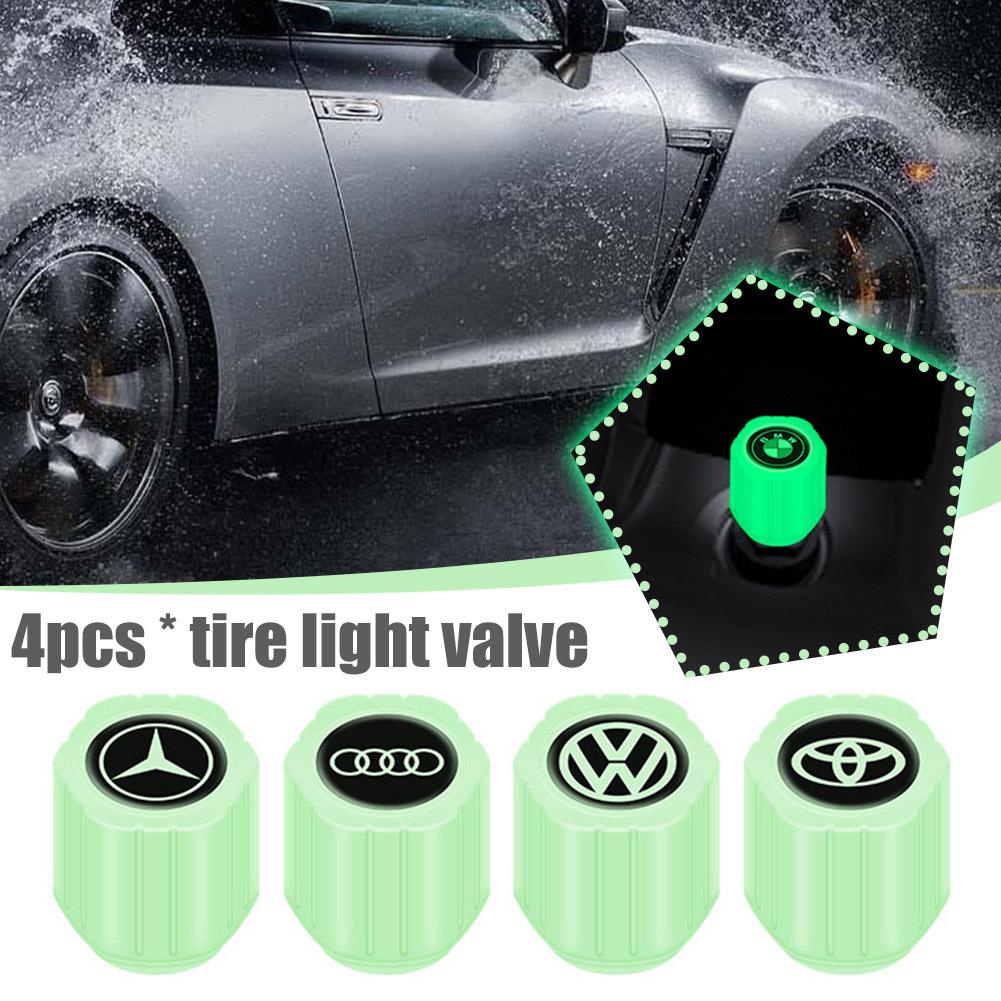 Set 4 Vỏ Bọc Van Bánh Xe Dạ Quang Độc Đáo