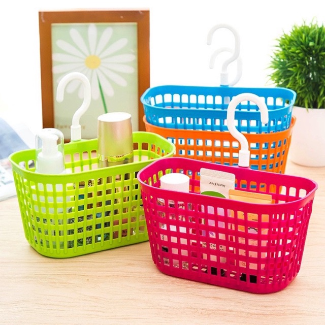 Giỏ Treo Đồ Có Móc Nhựa Việt Nhật, Giỏ Treo Đựng Đồ Nhà Tắm, Phòng Bếp Đa Năng
