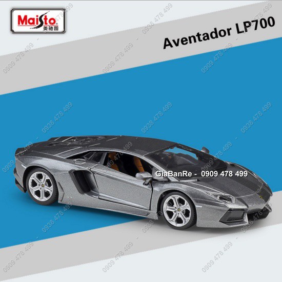 MS: 8295.2 - XE MÔ HÌNH TỈ LỆ 1:24 - LAMBO AVENTADOR LP700-4 - MAISTO - XÁM