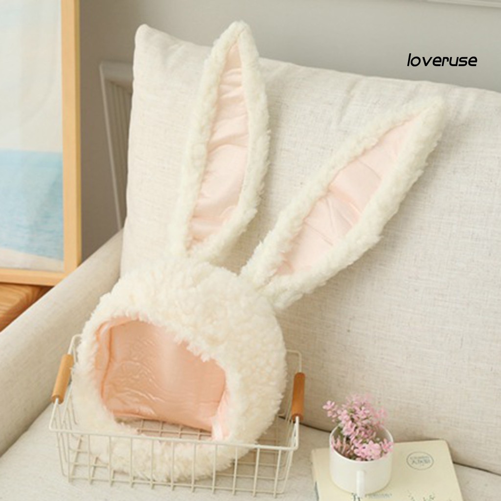 Mũ Trùm Đầu Giữ Ấm Hình Chú Thỏ Đáng Yêu Cho Nữ