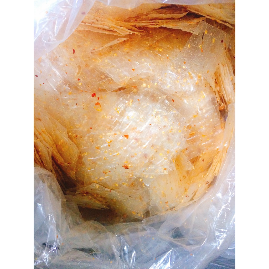 Combo 1KG Bánh Tráng Trộn Tỏi Vuông Sate Ăn Chay Được