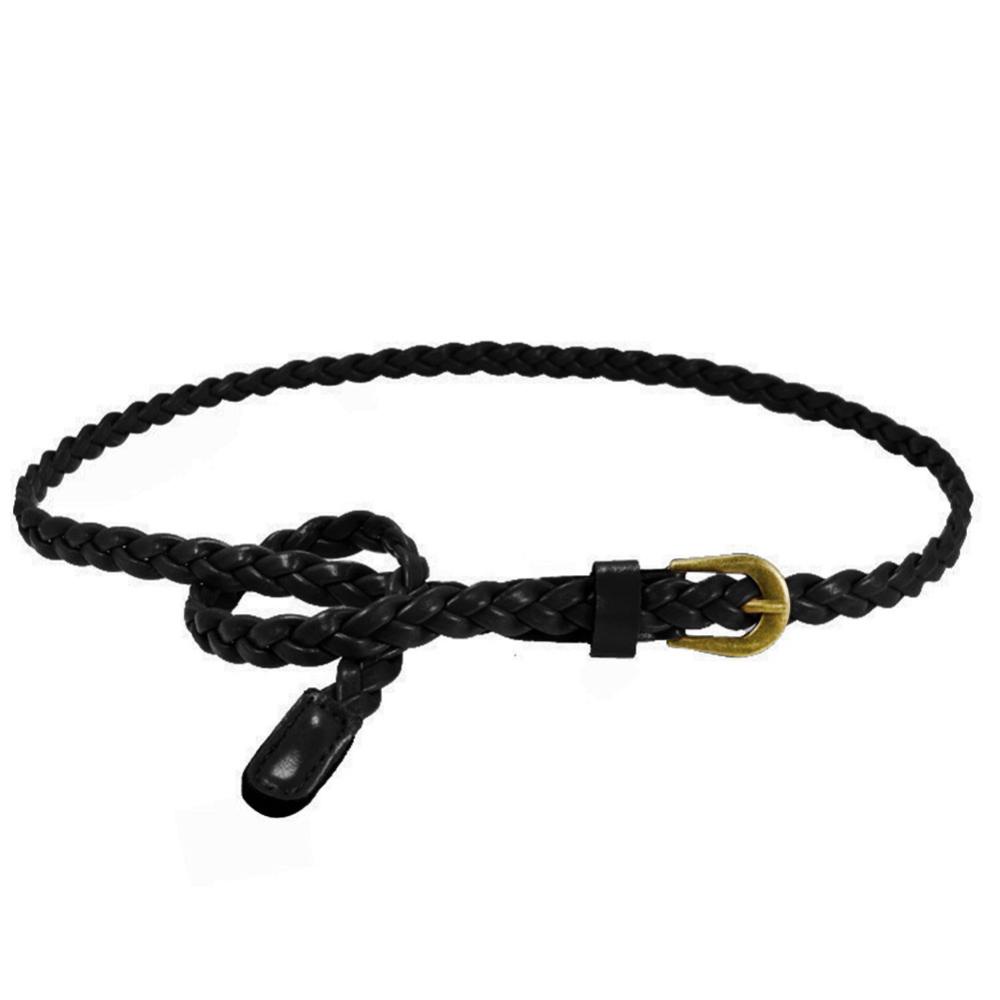 Dây Thắt Lưng Da PU Sợi Mảnh Phong Cách Bohemia Cổ Điển Cho Nữ J6N2