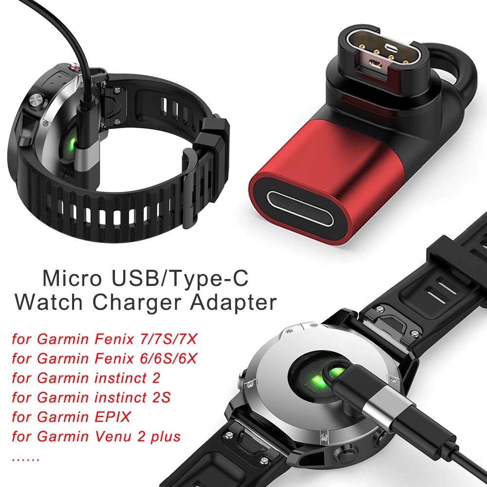 Đầu Chuyển Đổi Sạc Đồng Hồ Thông Minh Garmin Fenix 7/7S/7X/6/6S/6X/5/5S/5X Với 4 Pin