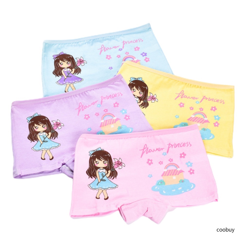 Quần lót boxer họa tiết hoạt hình xinh xắn cho bé gái