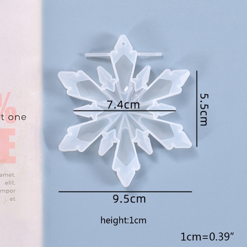Bộ 5 khuôn silicone làm mặt Vòng cổ hình bông tuyết DIY