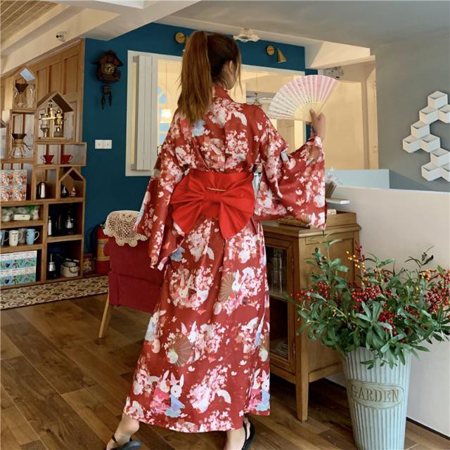 Đầm Kimono Cách Tân Tay Lỡ Phong Cách Nhật Bản Cho Nữ
