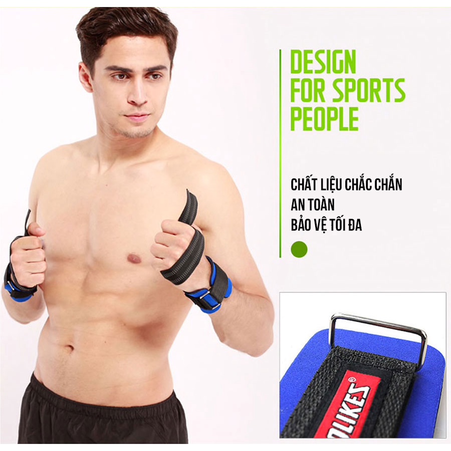 Dây Kéo Lưng Kết Hợp Quấn Cổ Tay Tập Gym Aolikes  AL7638