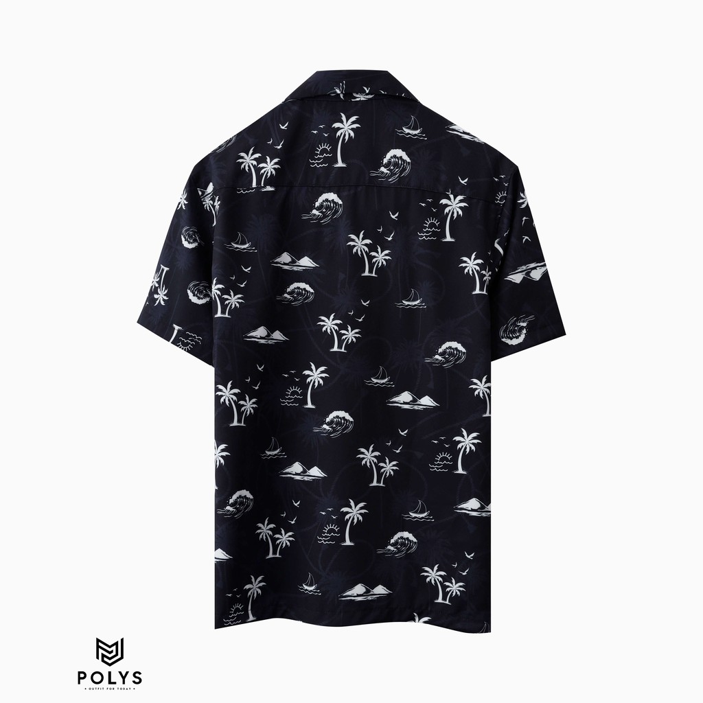 Áo Sơ Mi Nam Tay Ngắn Họa Tiết OCEAN AND PALM - POLYS | Form Suông, Lụa Mịn, Ít Nhăn, Co Giãn, Không Gò Bó Hầm Bí | BigBuy360 - bigbuy360.vn