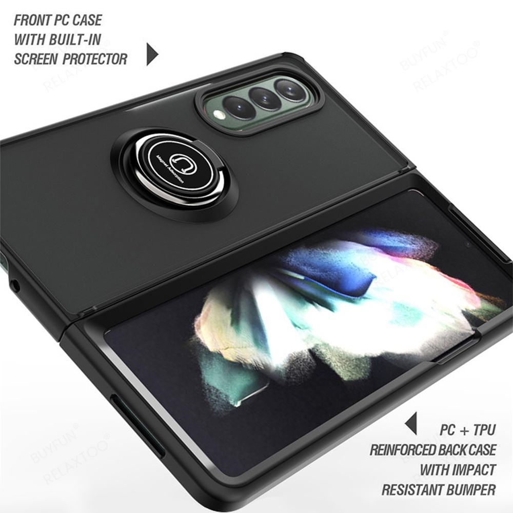 Ốp Điện Thoại PC Cứng Nhám Chống Sốc Có Vòng Đỡ Nam Châm Cho Samsung Galaxy Z Fold4 Sumsung Fold 4 ZFold4 5G