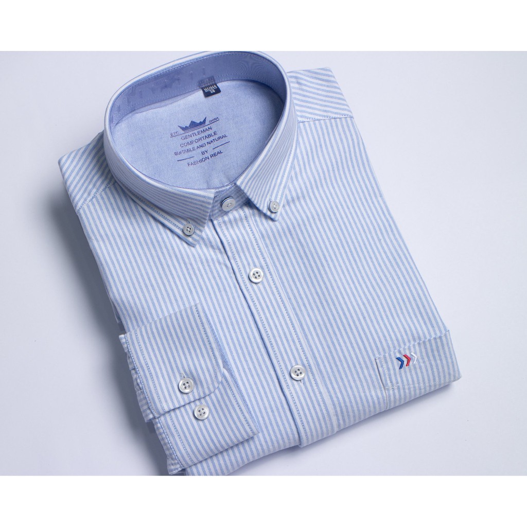 Sơ mi nam kẻ sọc dài tay cotton chất lượng cao - giá rẻ - ảnh chụp thật | BigBuy360 - bigbuy360.vn