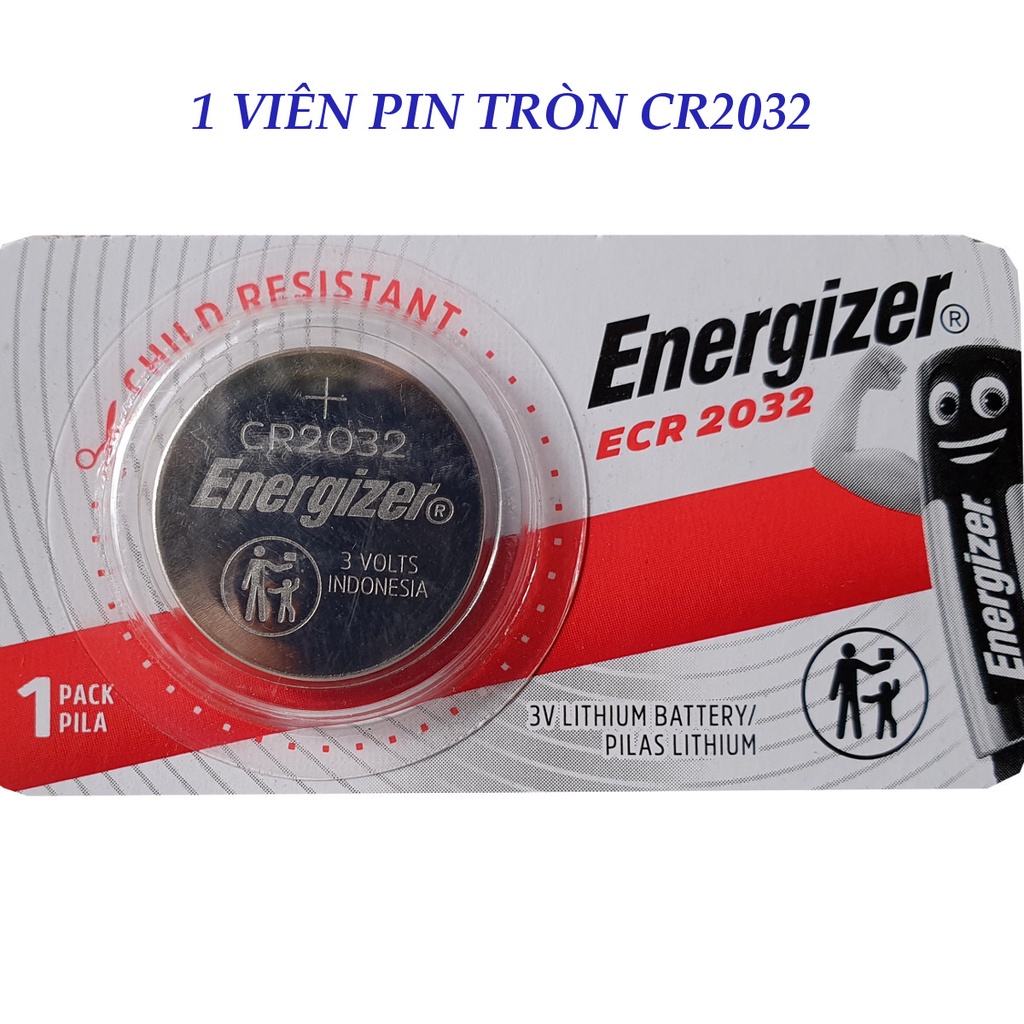 1 viên - 2 viên Pin tròn Energizer CR2032 - 3 volt