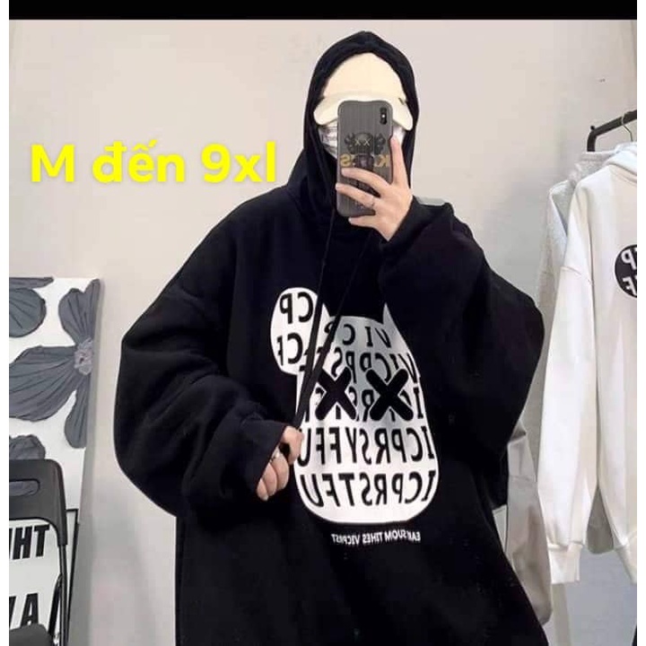 Áo hoodie nam nữ phong cách hàn quốc form rộng cho bigsize từ 45 đến 150kg
