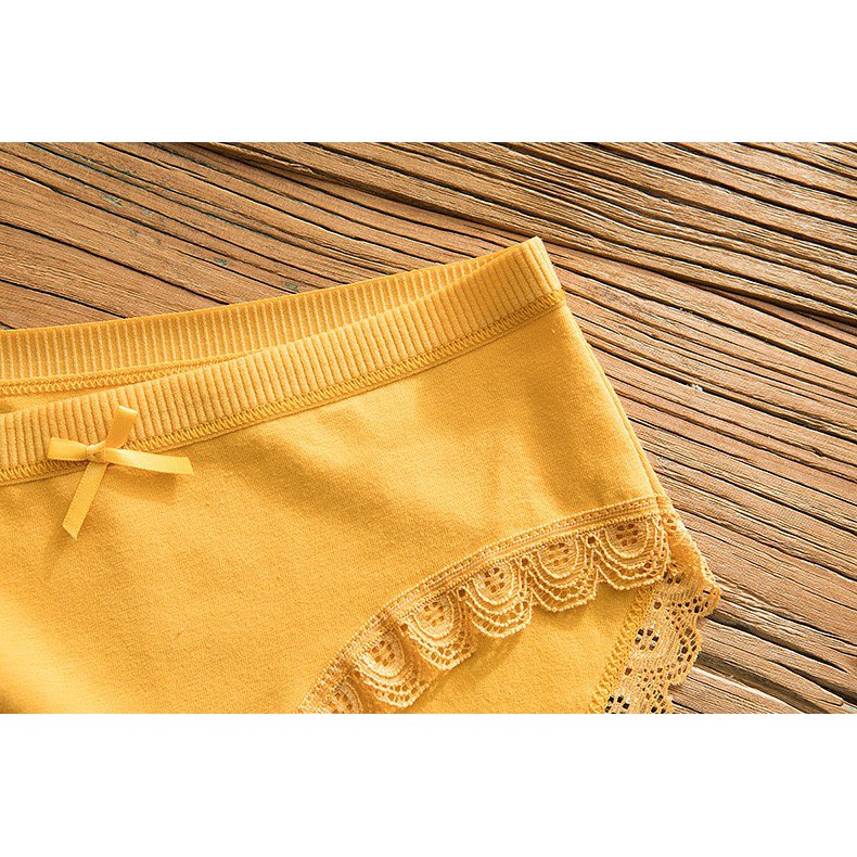 Quần Lót Nữ - Quần Lót Nữ Cotton Viền Ren tôn dáng thoáng mát xuất Nhật DAN STORE MÃ 1007