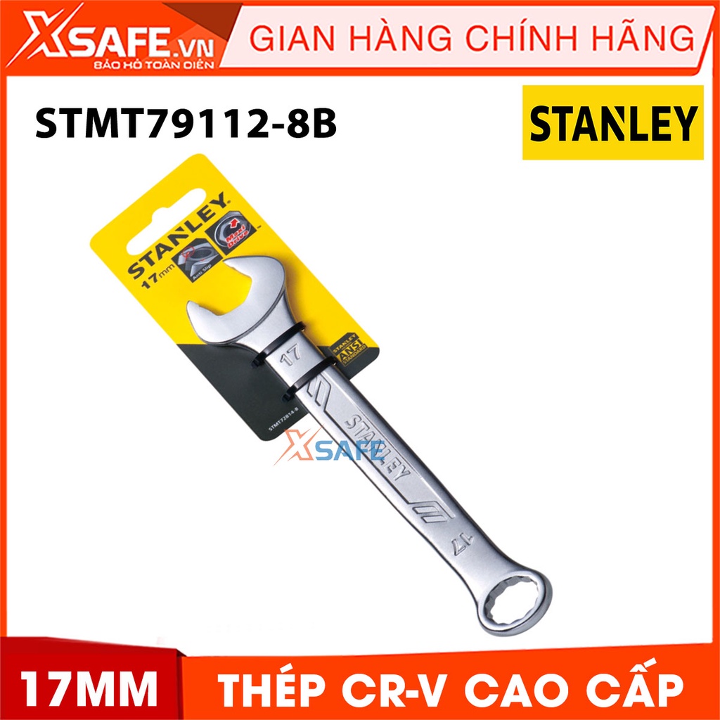 Cờ lê vòng miệng SL STANLEY STMT79112-8B 17mm  1 đầu hở 1 đầu tròn làm bằng thép CR-V cứng, độ bám đai ốc cao