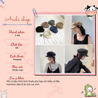 Mũ nồi ulzzang hàn quốc Baret
