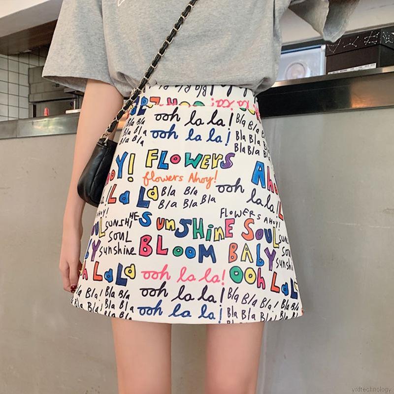 Chân Váy Thời Trang Cạp Cao In Hình Hoạt Họa Xinh Xắn | BigBuy360 - bigbuy360.vn