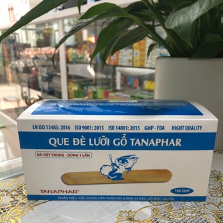 Que đè lưỡi gỗ TANAPHAR đã tiệt trùng (1que)
