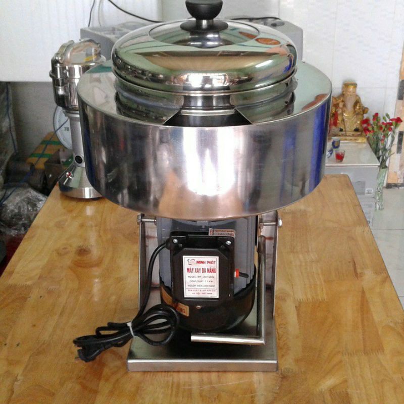 Máy xay thịt làm giò chả gia đình có bao đá,1.1kw, bảo hành 12 tháng.
