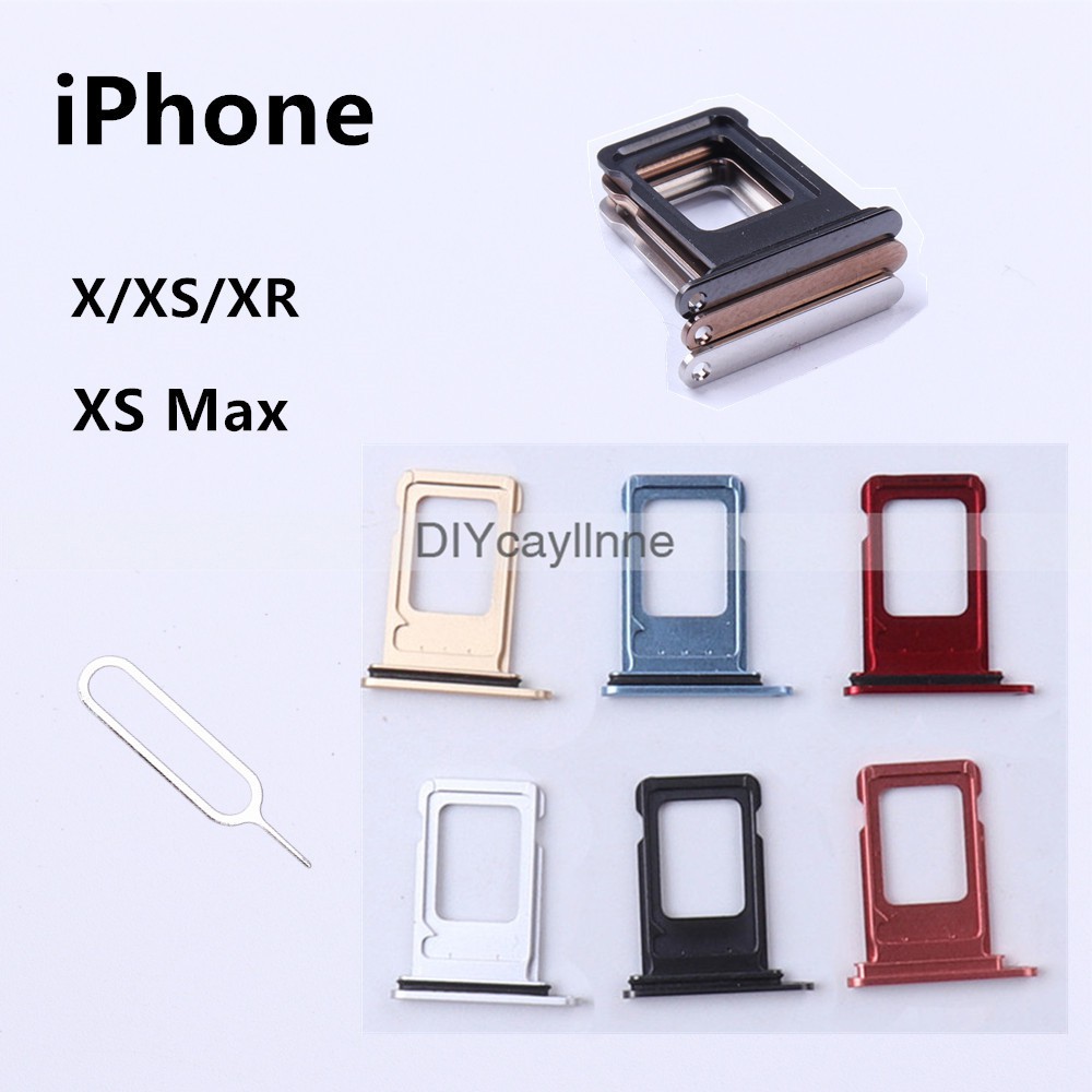 Mới Khay Đựng Thẻ Sim Điện Thoại Bằng Cao Su Chống Nước Cho Iphone Xr / Xs Max