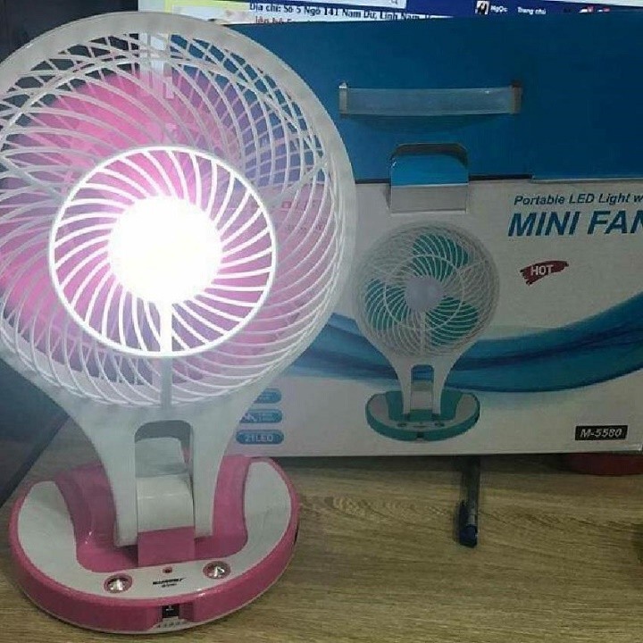 Quạt sạc tích điện Mini Fan JR 5580 (Màu ngẫu nhiên)