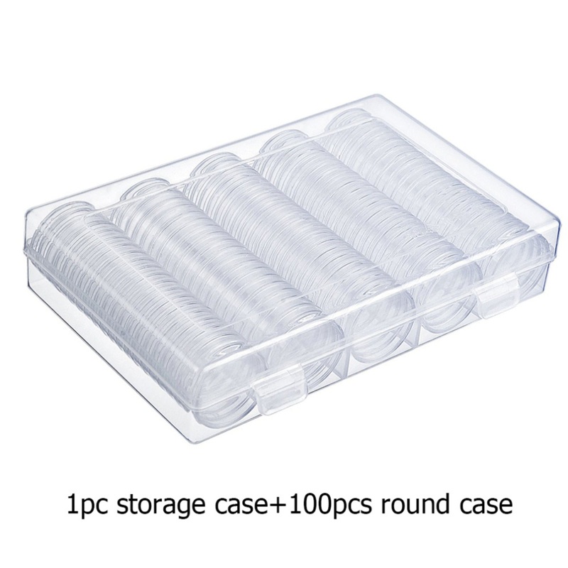 100 Hộp Đựng Tiền Xu Sưu Tầm 30mm