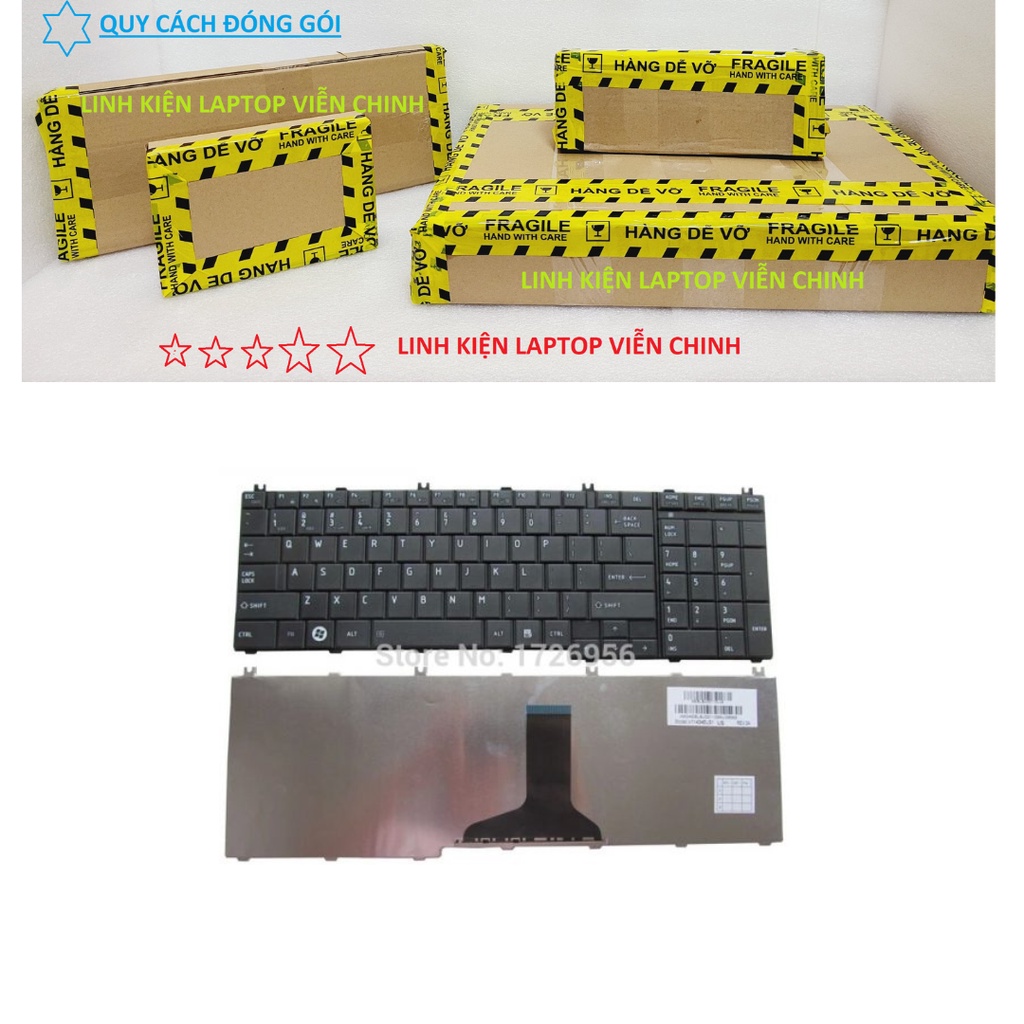 Bàn phím laptop Toshiba Satellite L800 L805 L830 L840 L845 C800 C840 C845 M600 M640 M840 – L840 ĐEN