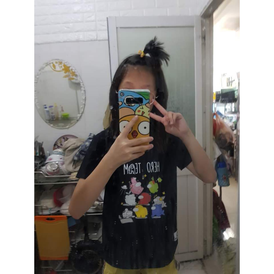 Áo Thun Among us Hero Team đen dành cho cả bé gái và bé trai | BigBuy360 - bigbuy360.vn