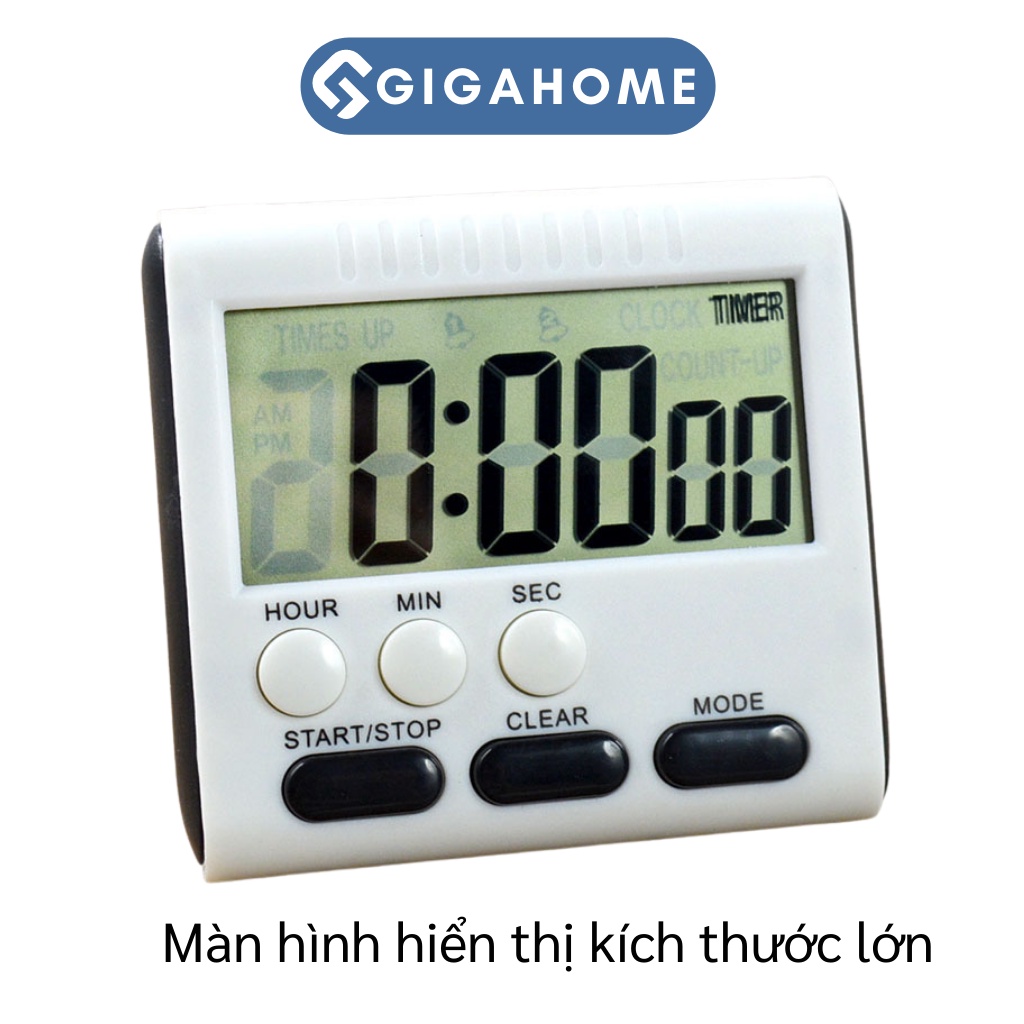 Đồng Hồ Bấm Giờ Đếm Ngược GIGAHOME Mini Hẹn Giờ Thời Gian Nấu Ăn, Làm Việc 6794