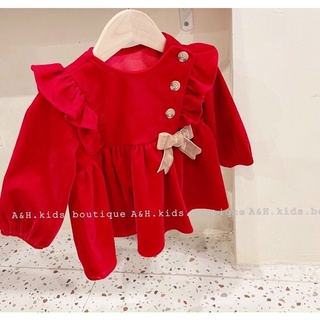 [SALE ]Váy nhung bé diện Tết