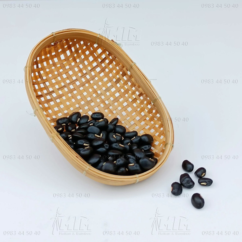 Rổ tre nhí (oval) - phụ kiện trang trí, chụp hình, đạo cụ giảng dạy.