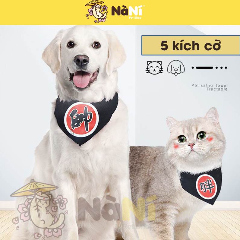 Yếm đeo cổ chó mèo phong cách Ninja Nhật siêu ngầu và dễ thương