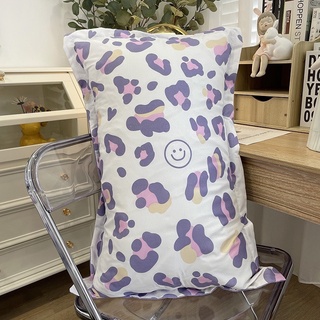 Bộ chăn ga gối cotton poly - Da beo tím.