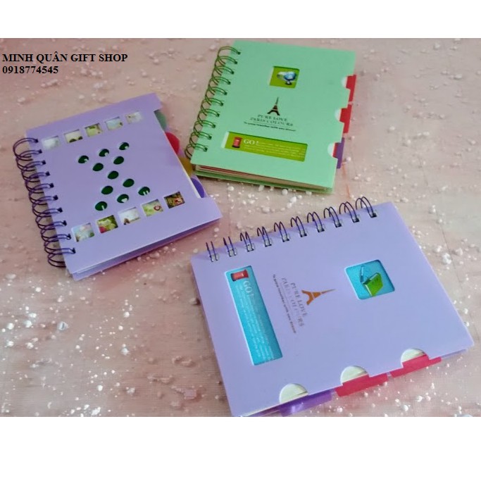 SỔ TAY GHI CHÚ A6 LÒ XO - NOTE BOOK 3 tab