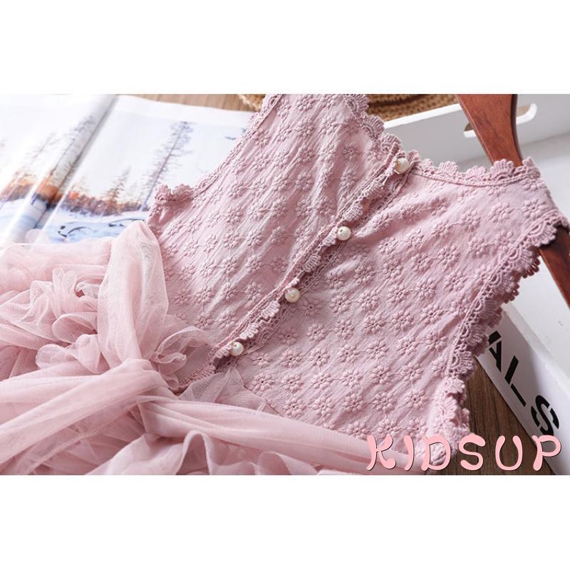 Đầm xòe cộc tay đáng yêu cho bé gái