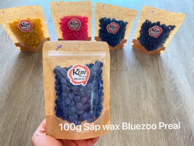 100g Sáp wax lông Hard wax beans Bluezoo cho da nhạy Bikini cảm không làm thâm da Ánh nhũ | BigBuy360 - bigbuy360.vn