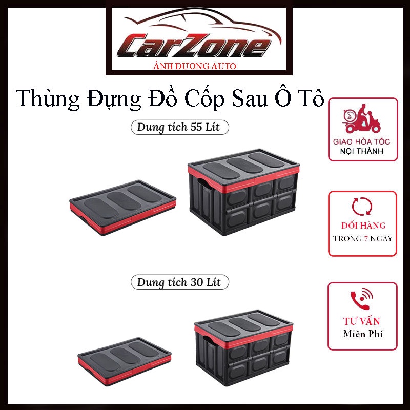 Thùng Đựng Đồ Cốp Sau Ô Tô _ Độ Bền Cao , Chống Va Đập Tốt , Thuận Tiện Cho Việc Di Chuyển