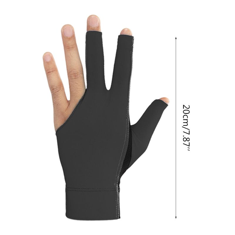 1 Găng tay chơi bida ba ngón chống trượt độ đàn hồi cao cho unisex R-R