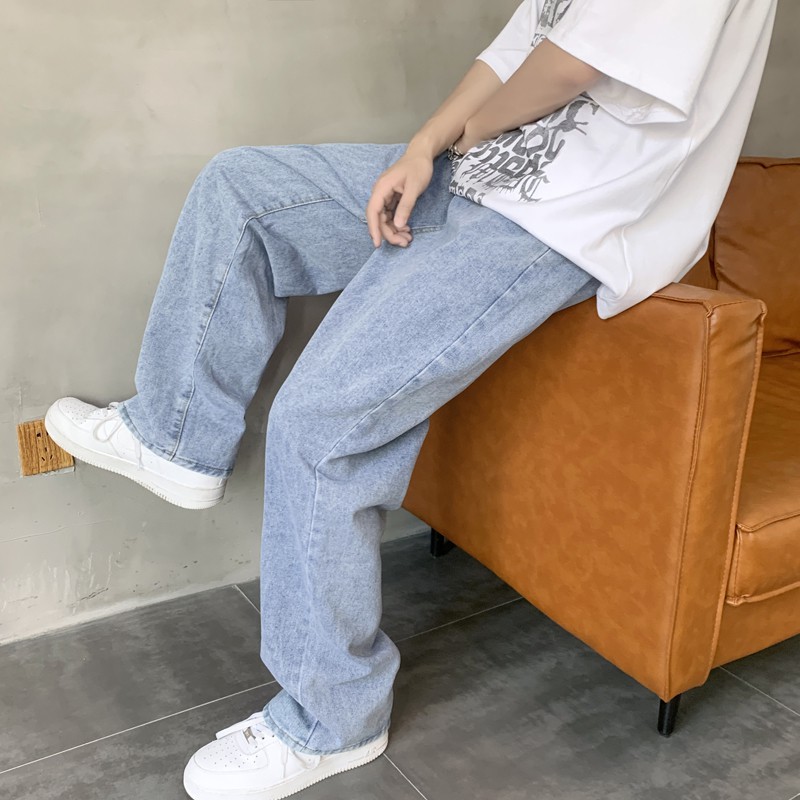 Quần Jean Nam - quần jean nam baggy ống rộng phong cách hàn quốc hot 2021