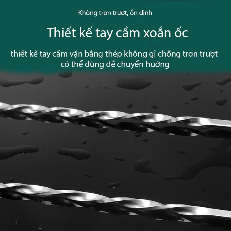 Thìa bar pha chế inox, thìa khuấy 2 đầu pha chế - LOKING