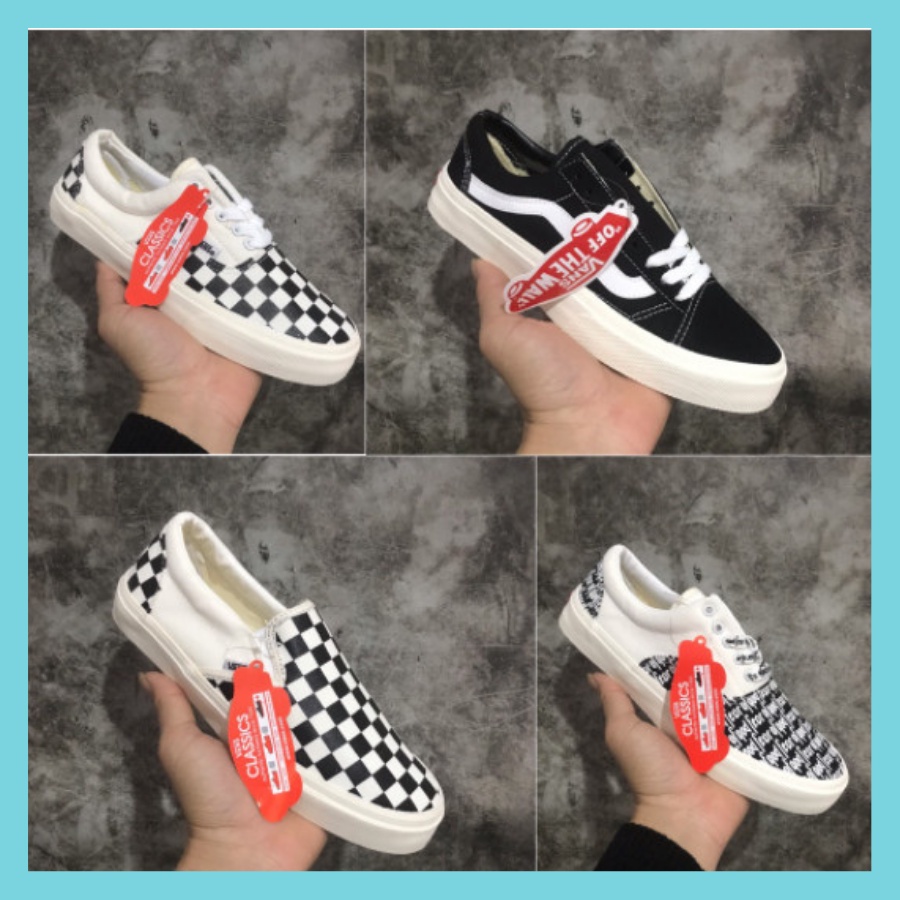 ⚡️[𝐊𝐡𝐨 𝐆𝐢𝐚̀𝐲 𝐗𝐢̣𝐧]📦[𝐈𝐛 𝐓𝐮̛ 𝐕𝐚̂́𝐧]👟 Giày Vannn Đen Old,Giày Sneaker Vannn Lười Caro Nam Nữ | BigBuy360 - bigbuy360.vn