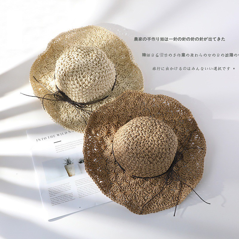 Mũ cói tiểu thư đi biển