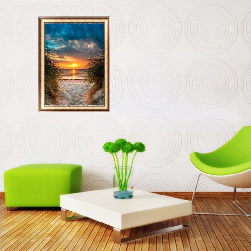 Bộ Tranh Đính Đá 5D Tự Làm Hình Phong Cảnh Rhine