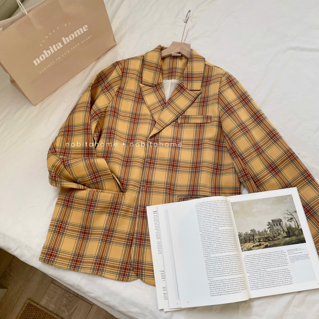 NOBITA HOME - ÁO KHOÁC BLAZER KẺ CARO