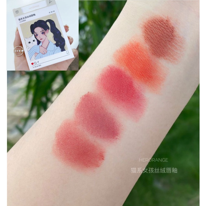 [Hàng mới về] Set 5 son kem Herorange màu nhung lì mềm mịn
