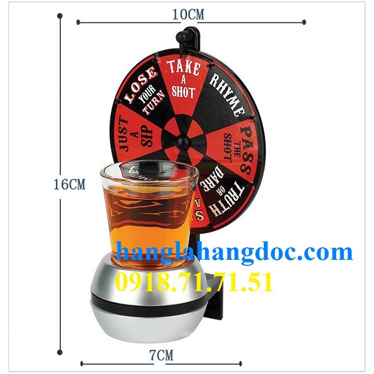 Đồ chơi uống bia rượu, quán bar: Vòng xoay uống rượu vui nhộn (wheel of shots)